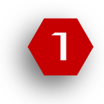 image hexagon red