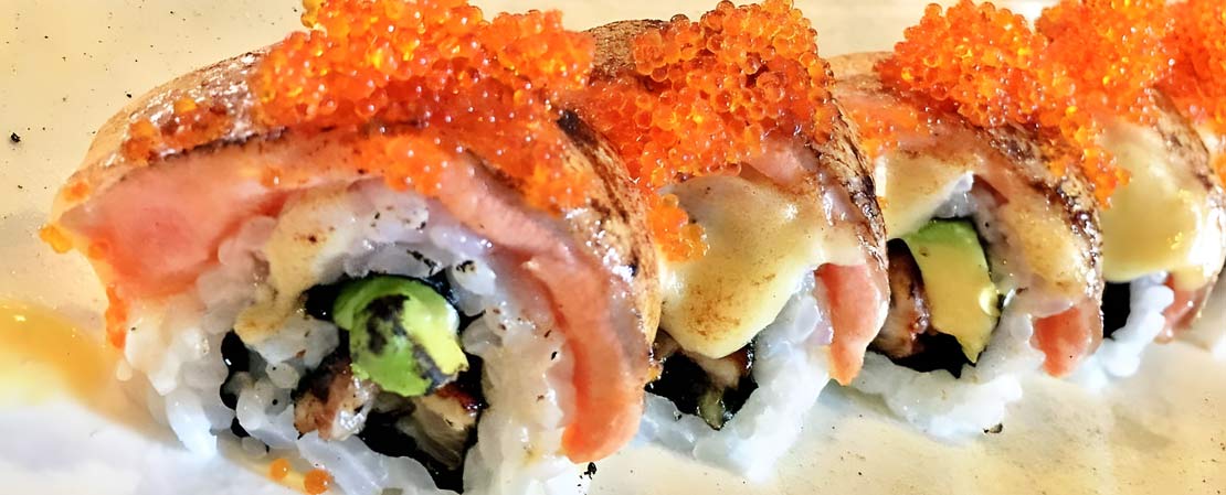 famous flame-seared Aburi sushi