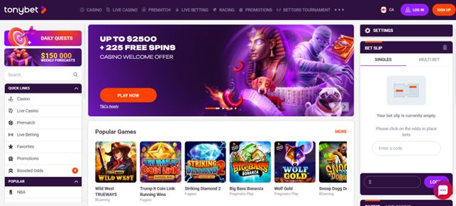 Tonybet preview